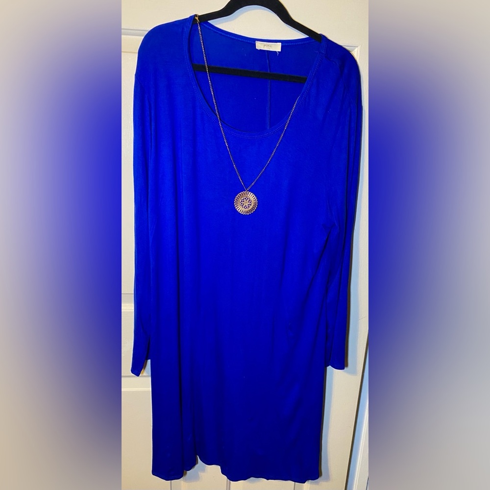 Royal Blue Pinc Plus Size‎ Dress, 2x/3x